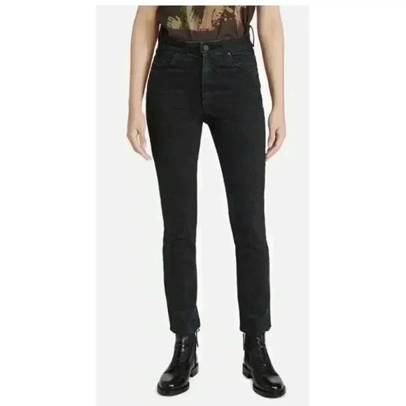 NEW Mother The Dazzler Shift Uneven Waist Jeans in Who's Sorry Now Black Size 26 - Picture 2 of 16